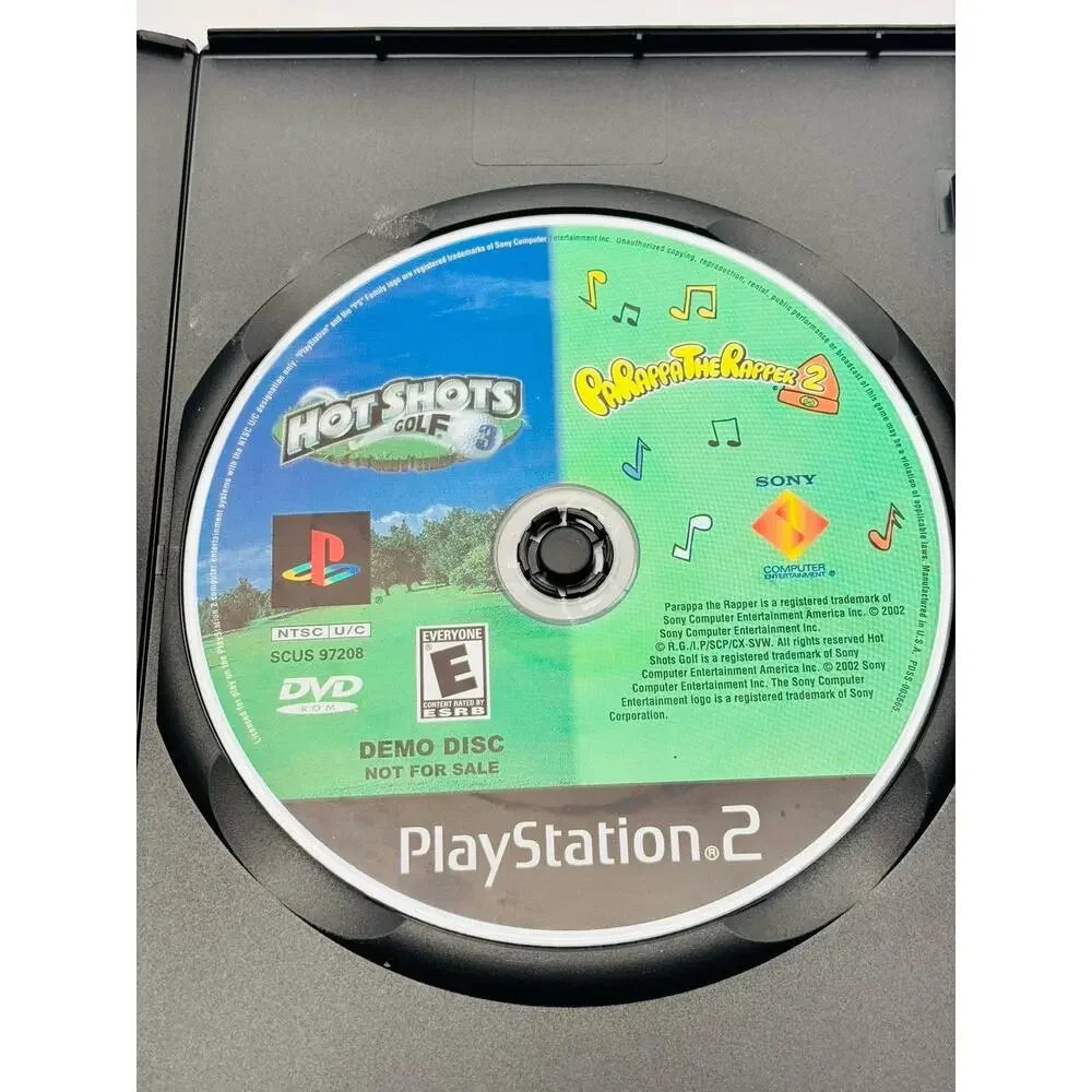 Sony PlayStation 2 PS2 Disc Only Hot Shots Golf 3 + PaRappa the Rapper 2 Demo VG